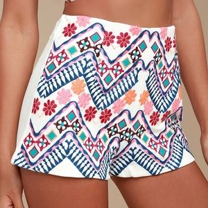 Lulu’s Rhythm is Gonna Get You White Shorts